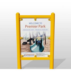 Double-Sided Safety and Welcome Sign