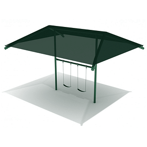 8′ Elite Single Post Swing With Shade (1 Bay Frame Only With Hangers)